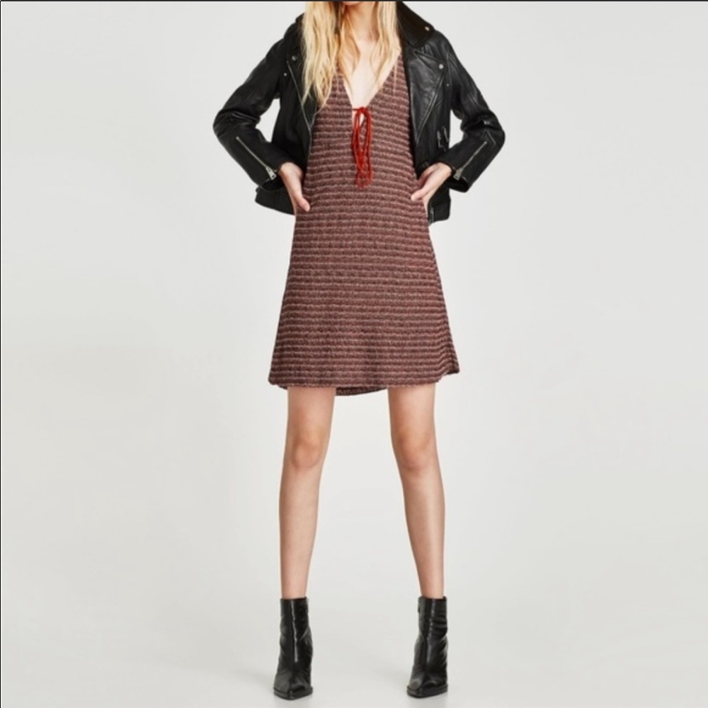 Zara Short Sleeve Twill Dress